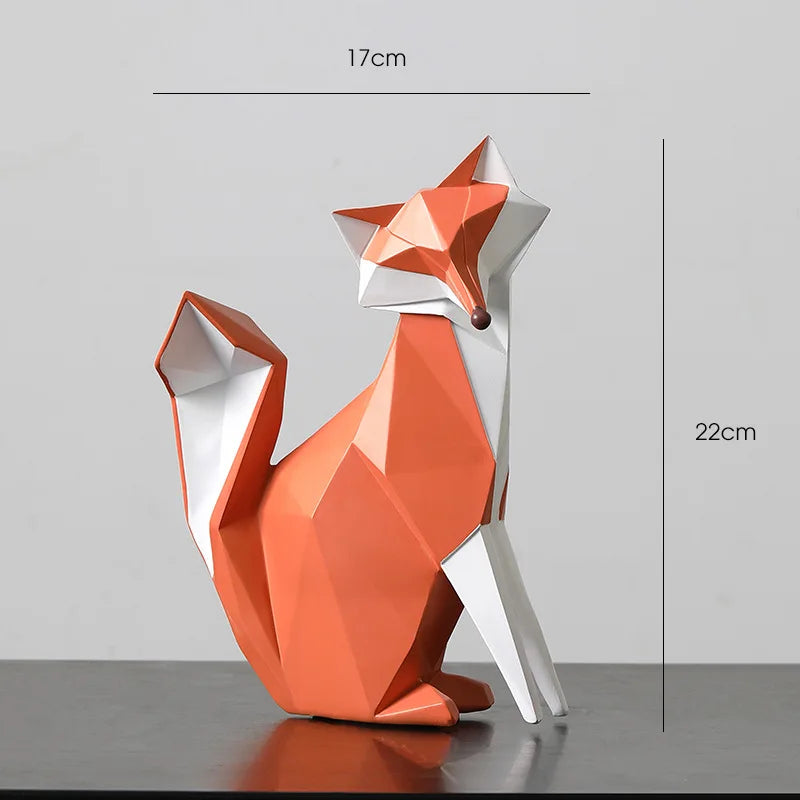Geometric Fox Figurines