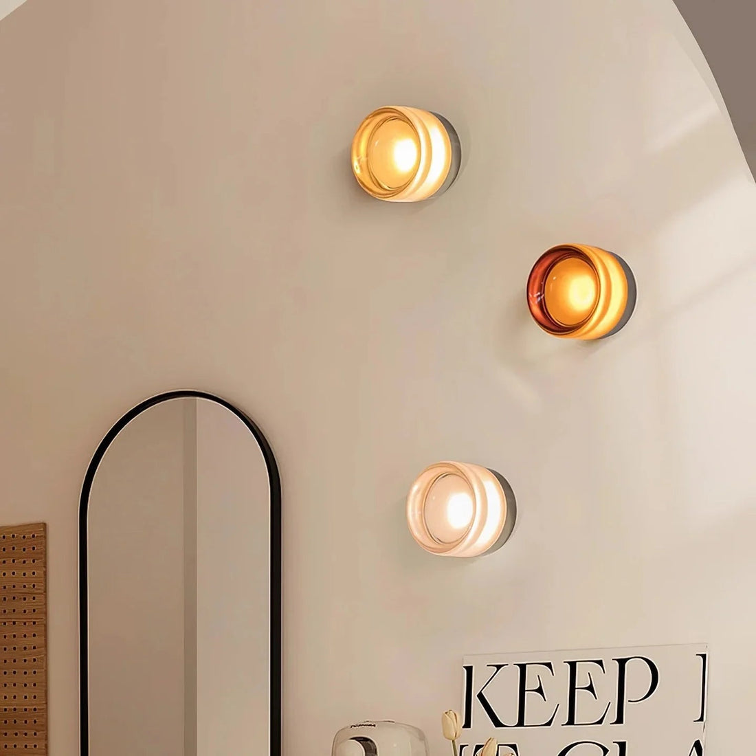 Modern Dimple Glass LED Wall Sconce