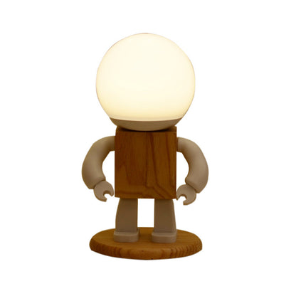 Nordic Wooden Robot Table Lamp