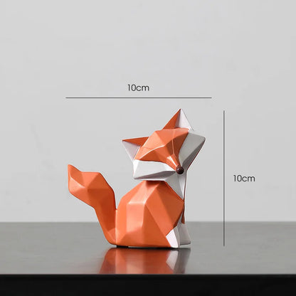 Geometric Fox Figurines