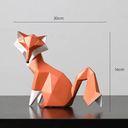 Geometric Fox Figurines