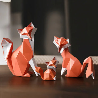 Geometric Fox Figurines