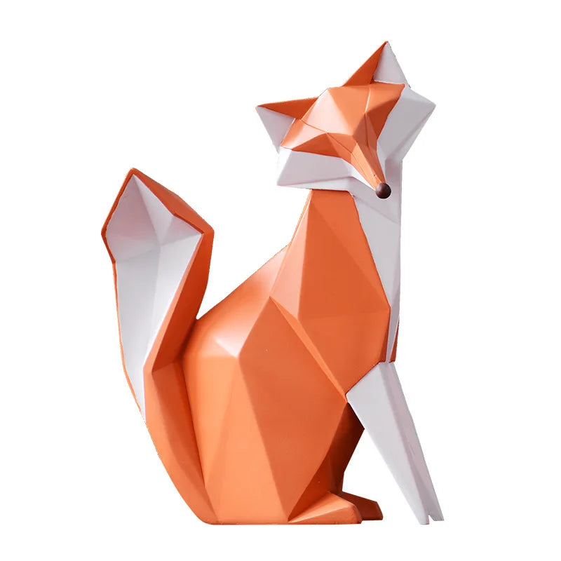 Geometric Fox Figurines